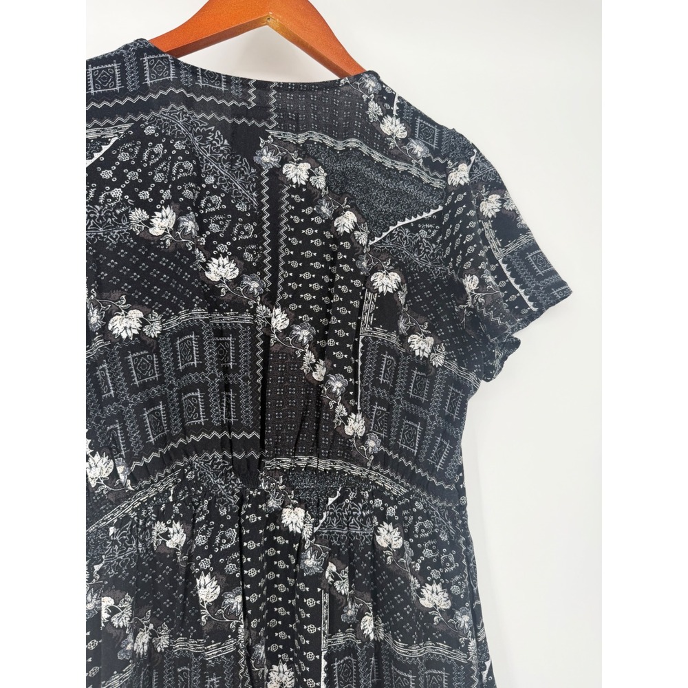 SO Juniors Dress Small Y2K Boho Whimsigoth Patchwork Retro Paisley Festival - Picture 10 of 12
